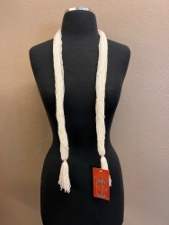 Adult Wool Hair Tie White